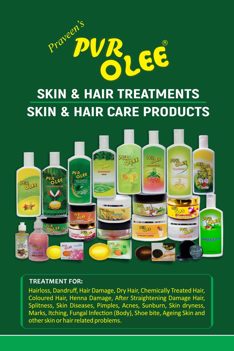 PVR OLEE Skin & Hair Care Products