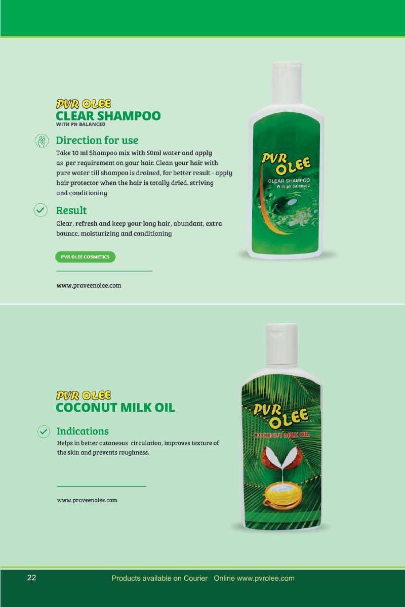 PVR OLEE Skin & Hair Care Products